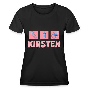 Pacifier Kirsten - Women's Functional T-Shirt - black - Front - AI Model Female 172 light (172cm)