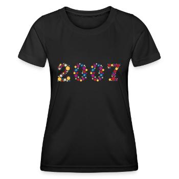 Fleurs 2007 - T-shirt sport Femme - noir - Devant - AI Model Female 172 light (172cm)