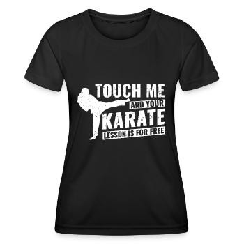 Karate Sport Chinese Martial Arts - Women's Functional T-Shirt - black - Front - AI Model Female 172 light (172cm)
