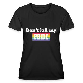 LBGT Drapeau Gay Pride Humain - T-shirt sport Femme - noir - Devant - AI Model Female 172 light (172cm)