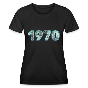 1970 - Women's Functional T-Shirt - black - Front - AI Model Female 172 light (172cm)