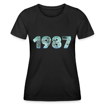 Ice 1987 - Frauen Funktions-T-Shirt - Schwarz - Vorne - AI Model Female 172 light (172cm)