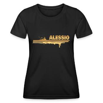 Geschenk für Alessio - Frauen Funktions-T-Shirt - Schwarz - Vorne - AI Model Female 172 light (172cm)
