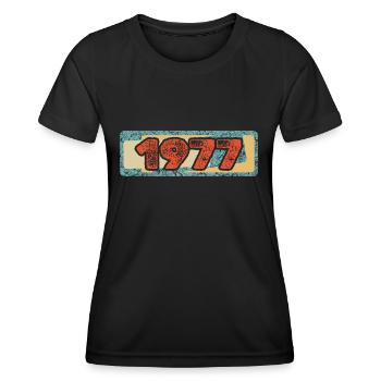 Witzig 1977 - T-shirt sport Femme - noir - Devant - AI Model Female 172 light (172cm)