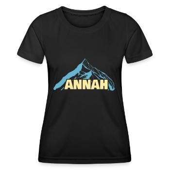 Geschenk für Annah - Frauen Funktions-T-Shirt - Schwarz - Vorne - AI Model Female 172 light (172cm)