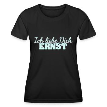 Liebe Ernst - Frauen Funktions-T-Shirt - Schwarz - Vorne - AI Model Female 172 light (172cm)