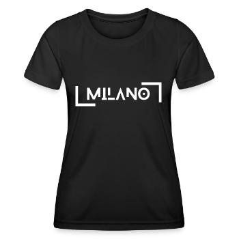 Milano Milan Mailand - Frauen Funktions-T-Shirt - Schwarz - Vorne - AI Model Female 172 light (172cm)