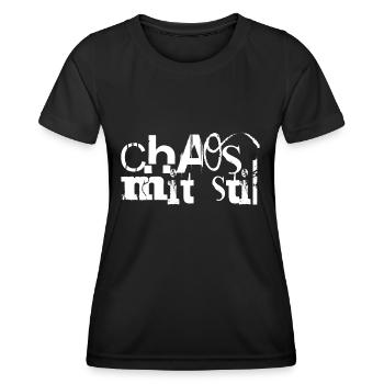Chaos mit Stil - Frauen Funktions-T-Shirt - Schwarz - Vorne - AI Model Female 172 light (172cm)
