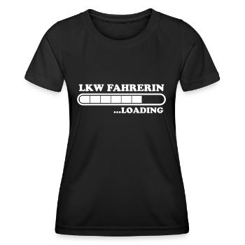 LKW Fahrerin Spruch Fun Lastwagenfahrerin Geschenk - Frauen Funktions-T-Shirt - Schwarz - Vorne - AI Model Female 172 light (172cm)