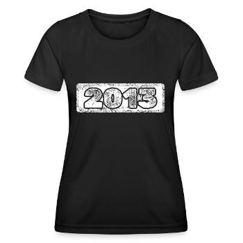 Number 2013 - Women's Functional T-Shirt - black - Front - AI Model Female 172 light (172cm)