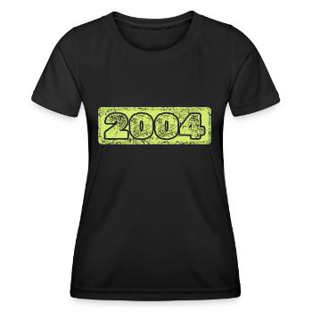 2004 - Frauen Funktions-T-Shirt - Schwarz - Vorne - AI Model Female 172 light (172cm)