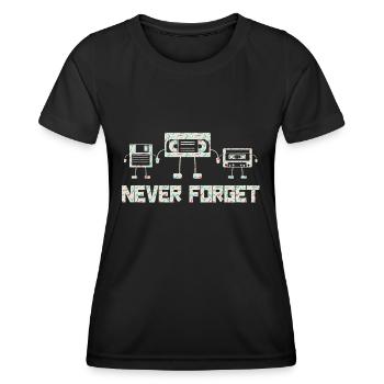Music, Retro, Heavy Metal, Hard Rock, Punk, Vinyl, Pop - Women's Functional T-Shirt - black - Front - AI Model Female 172 light (172cm)