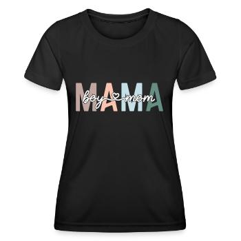 Mama Boy Mom Retro Mother's Day - Women's Functional T-Shirt - black - Front - AI Model Female 172 light (172cm)