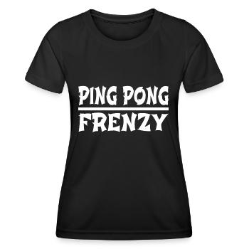 rapid movement table tennis tournaments - Frauen Funktions-T-Shirt - Schwarz - Vorne - AI Model Female 172 light (172cm)