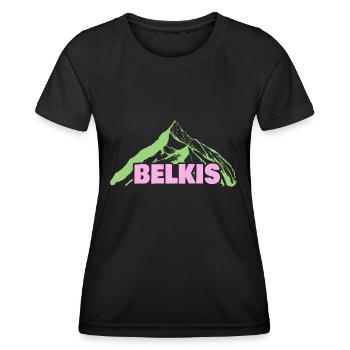 Belkis en tant qu’alpinisme - T-shirt sport Femme - noir - Devant - AI Model Female 172 light (172cm)