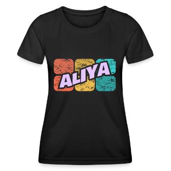 Gift for Aliya - Women's Functional T-Shirt - black - Front - AI Model Female 172 light (172cm)