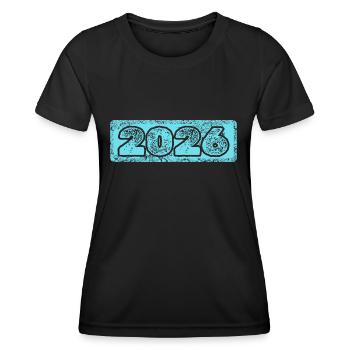 2026 - T-shirt sport Femme - noir - Devant - AI Model Female 172 light (172cm)