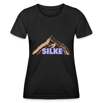 Idée cadeau Silke - T-shirt sport Femme - noir - Devant - AI Model Female 172 light (172cm)
