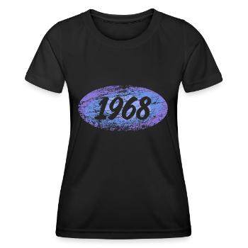 1968 1968 - Women's Functional T-Shirt - black - Front - AI Model Female 172 light (172cm)
