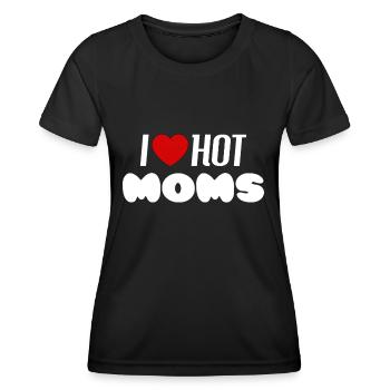 J’adore les mamans sexy - T-shirt sport Femme - noir - Devant - AI Model Female 172 light (172cm)