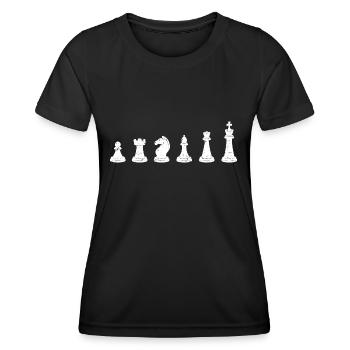 Schach Figuren Schachspieler Chess - Frauen Funktions-T-Shirt - Schwarz - Vorne - AI Model Female 172 light (172cm)