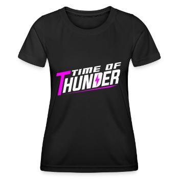 PINK POWER - Frauen Funktions-T-Shirt - Schwarz - Vorne - AI Model Female 172 light (172cm)