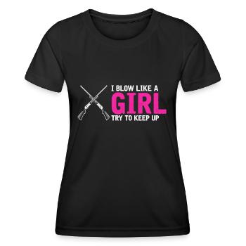 Chasse au canard Chasse au canard Chasseur de canard Conception de chasseur de canard - T-shirt sport Femme - noir - Devant - AI Model Female 172 light (172cm)