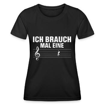 ich brauch mal eine Pause Musiklehrer Geschenk - Frauen Funktions-T-Shirt - Schwarz - Vorne - AI Model Female 172 light (172cm)