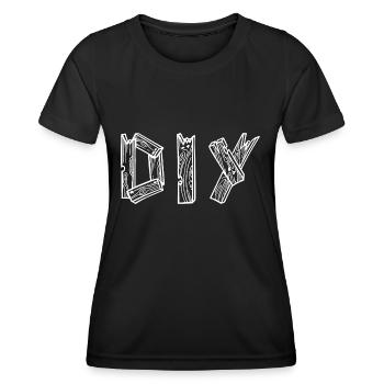 BRICOLAGE - faites-le vous-même - T-shirt sport Femme - noir - Devant - AI Model Female 172 light (172cm)