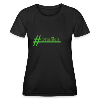 brasilien - Frauen Funktions-T-Shirt - Schwarz - Vorne - AI Model Female 172 light (172cm)