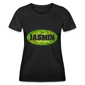 Jasmin - Frauen Funktions-T-Shirt - Schwarz - Vorne - AI Model Female 172 light (172cm)