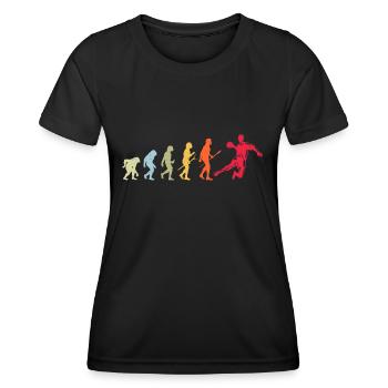Handball Handball Player Evolution Retro Vintage - T-shirt sport Femme - noir - Devant - AI Model Female 172 light (172cm)