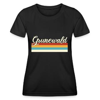 Grunewald - Charlottenburg - Berlin - Retro - Frauen Funktions-T-Shirt - Schwarz - Vorne - AI Model Female 172 light (172cm)