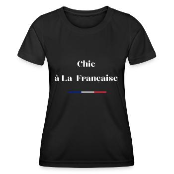 Chic à la française - T-shirt sport Femme - noir - Devant - AI Model Female 172 light (172cm)