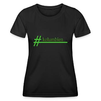 kolumbien - Frauen Funktions-T-Shirt - Schwarz - Vorne - AI Model Female 172 light (172cm)