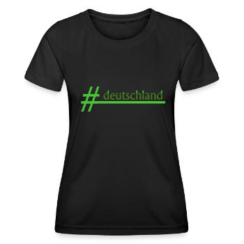 Germany Deutschland - Frauen Funktions-T-Shirt - Schwarz - Vorne - AI Model Female 172 light (172cm)