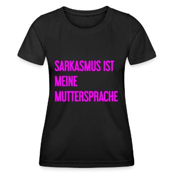 Sarcasme Pro - T-shirt sport Femme - noir - Devant - AI Model Female 172 light (172cm)