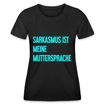 Sarcasme Pro - T-shirt sport Femme - noir - Devant - AI Model Female 172 light (172cm)