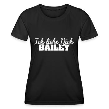 Bailey als Liebe - Frauen Funktions-T-Shirt - Schwarz - Vorne - AI Model Female 172 light (172cm)