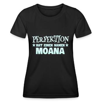 Woman's name Moana - Women's Functional T-Shirt - black - Front - AI Model Female 172 light (172cm)