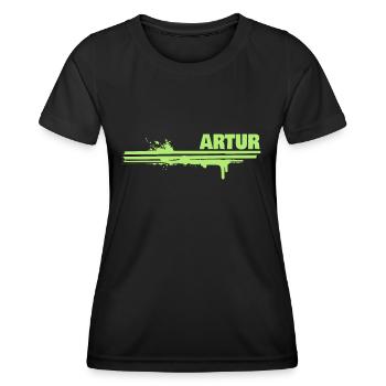 Gift for Artur - Women's Functional T-Shirt - black - Front - AI Model Female 172 light (172cm)