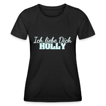 Holly - Women's Functional T-Shirt - black - Front - AI Model Female 172 light (172cm)