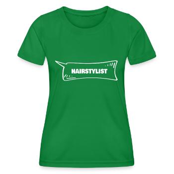 Speech Bubble Hairstylist - Women's Functional T-Shirt - kelly green - Front - AI Model Female 172 dark (172cm)