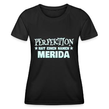 Moi en tant que nom de femme - T-shirt sport Femme - noir - Devant - AI Model Female 172 light (172cm)