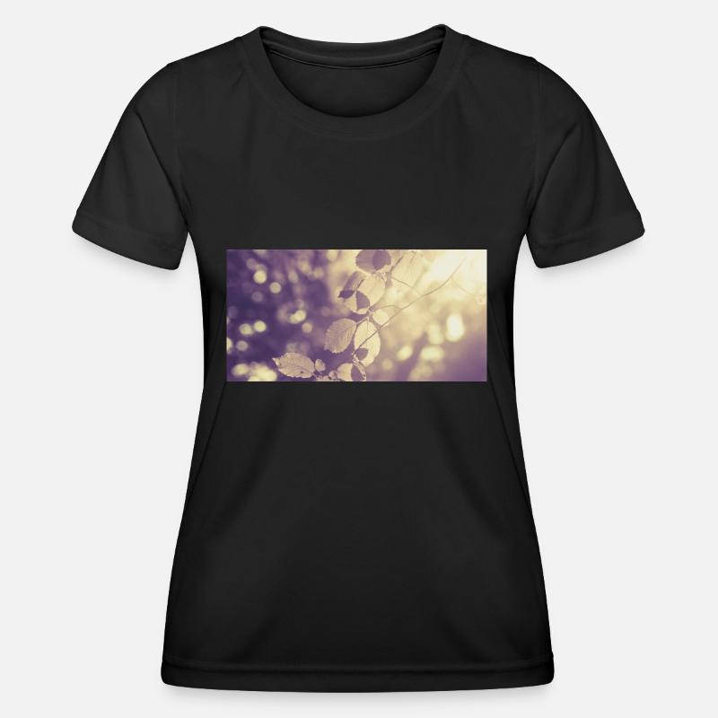 Branch in backlight - Women's Functional T-Shirt - black