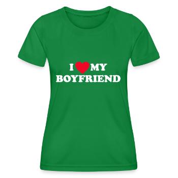 I Love My Boyfriend - Frauen Funktions-T-Shirt - Kelly Green - Vorne - AI Model Female 172 dark (172cm)