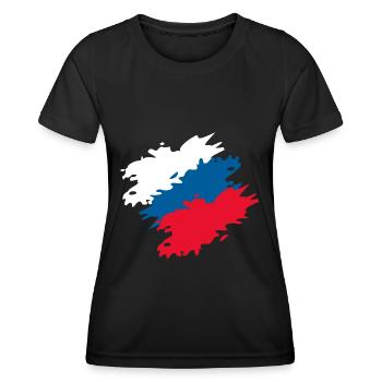 République tchèque - T-shirt sport Femme - noir - Devant - AI Model Female 172 light (172cm)