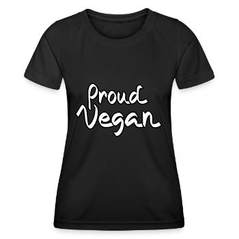 Proud Vegan - Women's Functional T-Shirt - black - Front - AI Model Female 172 light (172cm)