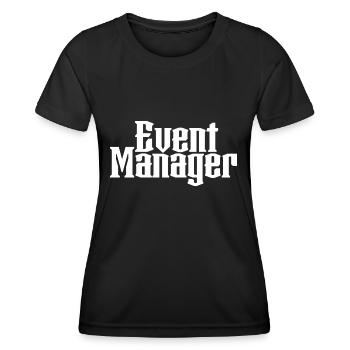 black Shirt Event Manager - Frauen Funktions-T-Shirt - Schwarz - Vorne - AI Model Female 172 light (172cm)