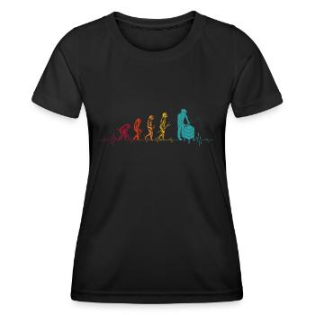 Evolution Imker Shirt - Geschenk Bienenzüchter Imk - Frauen Funktions-T-Shirt - Schwarz - Vorne - AI Model Female 172 light (172cm)
